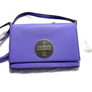Kate Spade Newbury Lane Sally Crossbody Clutch Handbag Aster Purple